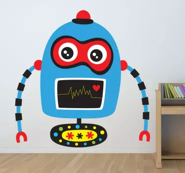 Naljepnica plava robota za djecu - TenStickers