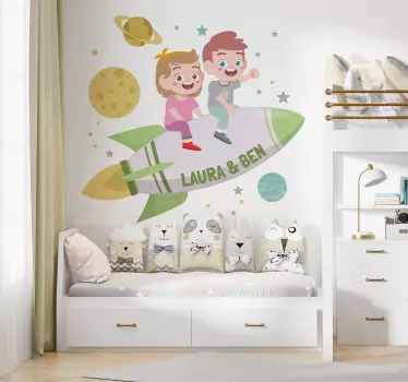 Naljepnice Prostor braća na raketi - TenStickers