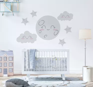 Naljepnice Prostor divne zvijezde i mjesec - TenStickers