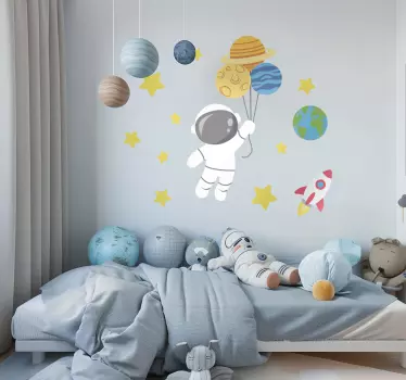 Naljepnice Prostor djeca astronaut - TenStickers