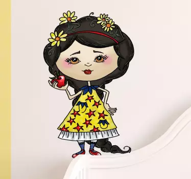 Naljepnica s ilustracijom snježno bijela - TenStickers