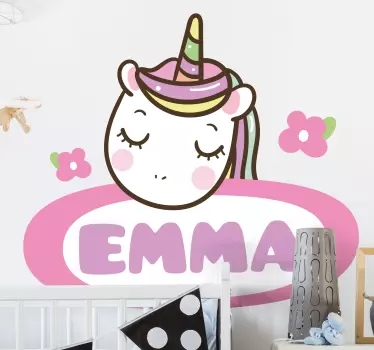 Naljepnica s imenom djeteta s naljepnicom za zid dječje spavaće s - TenStickers