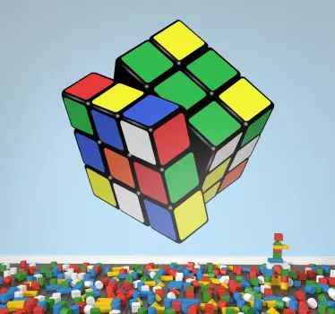 Naljepnica s kockom rubik - TenStickers
