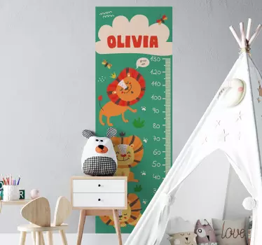 Naljepnica s personaliziranom karticom visine lava - TenStickers
