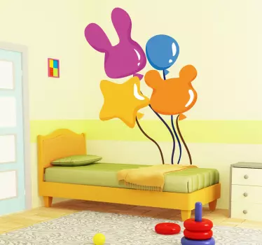 Naljepnica s raznobojnim balonima - TenStickers