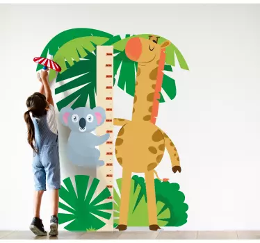Naljepnica s tablicom visina džungla rasta - TenStickers