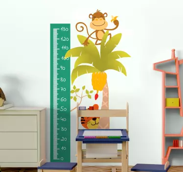 Naljepnica s tablicom visina tablica visine majmuna - TenStickers