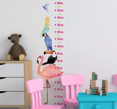 Naljepnica s visinom egzotičnih ptica - TenStickers