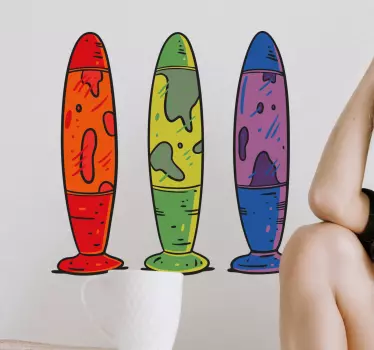 Naljepnica Šarene lava lampe - TenStickers