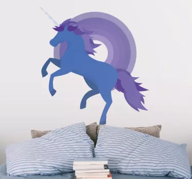 Naljepnica za djecu slika fantastičnog jednoroga - TenStickers