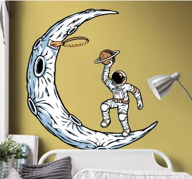 Naljepnica svemira astronaut drži planet - TenStickers