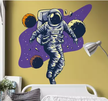 Naljepnica svemira astronaut u orbiti - TenStickers