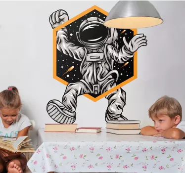 Naljepnica svemira astronaut u pokretu - TenStickers