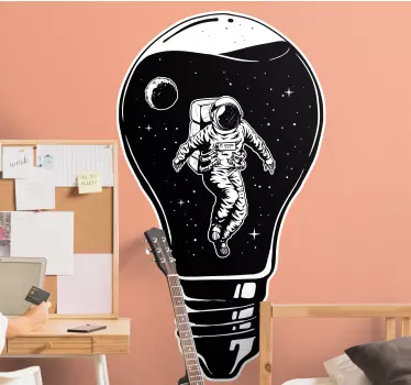 Naljepnica svemira astronaut u žarulji - TenStickers