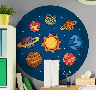 Naljepnica svemira elementi sunčevog sustava - TenStickers