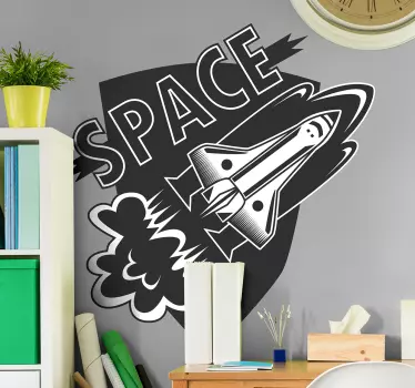 Naljepnica svemira koncept lansiranja rakete - TenStickers