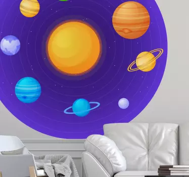 Naljepnica svemira koncept sunčevog sustava - TenStickers