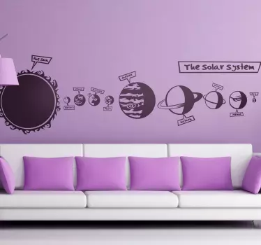 Naljepnica svemira sunčev sustav vinilo infantil - TenStickers