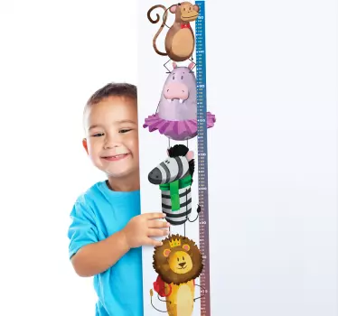 Naljepnica tablice visine safari za dojenčad - TenStickers