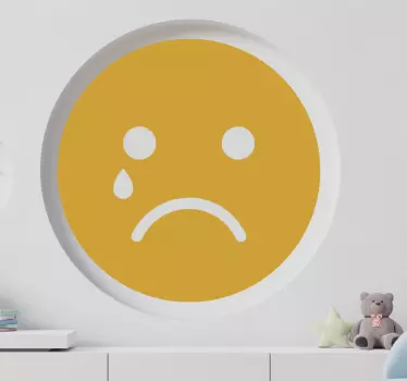 Naljepnica tužnog emotikona - TenStickers