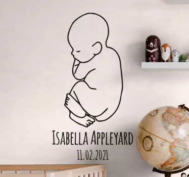Naljepnica za bebu po mjeri siluete bebe - TenStickers