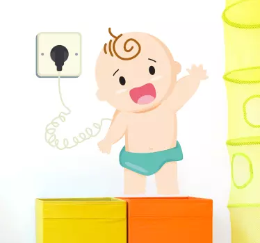 Naljepnica za bebu s maštovitom figurom dojenčeta - TenStickers