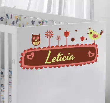 Naljepnica za bebu s personalizacijom simpatičnih životinja - TenStickers