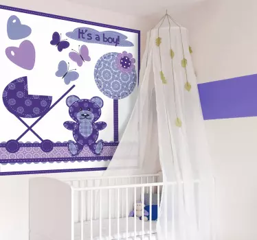 Naljepnica za bebu slatki dječačić - TenStickers