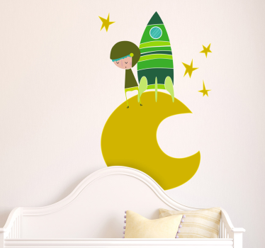 Naljepnica svemira avantura raketaša - TenStickers
