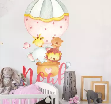 Naljepnica za djecu avantura s balonom po narudžbi - TenStickers