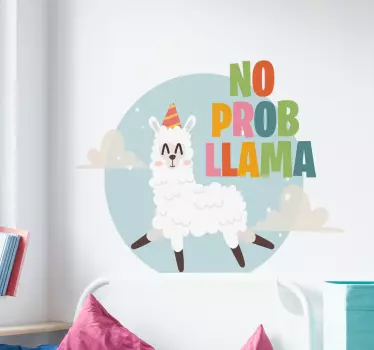 Naljepnica za djecu bez brige, lama! - TenStickers