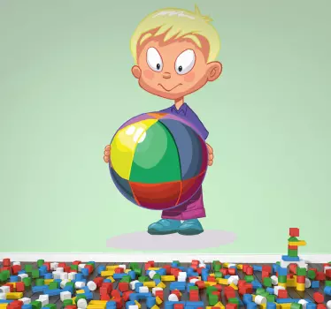 Naljepnica za djecu dijete s loptom - TenStickers