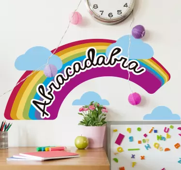 Naljepnica za djecu dizajn duge abrakadabre - TenStickers