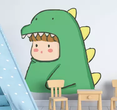 Naljepnica za djecu dječak u dinosaurusovoj odjeći - TenStickers