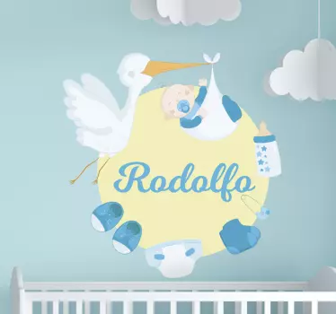 Naljepnica za djecu dobrodošao dušo rodolfo - TenStickers