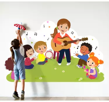 Naljepnica za djecu glazbena izvedba za djecu - TenStickers