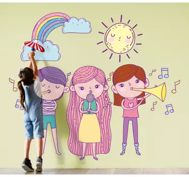 Naljepnica za djecu glazbeni uzvik za mališane - TenStickers
