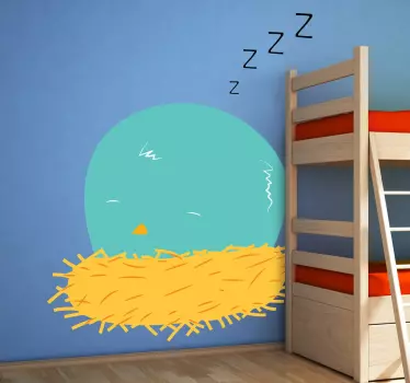 Naljepnica za djecu spavajuće ptičje gnijezdo - TenStickers