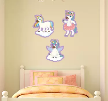 Naljepnica za djecu originalni dizajn jednoroga - TenStickers