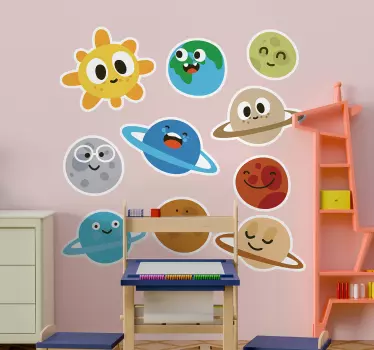 Naljepnica za djecu hirovitih planetarnih likova - TenStickers