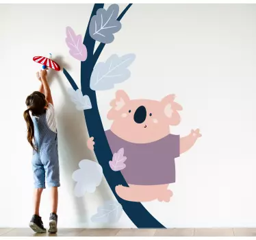 Naljepnica za djecu igrački koala na stablu - TenStickers