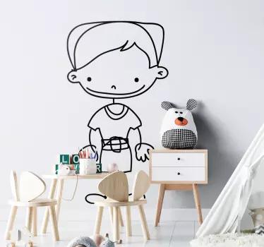 Naljepnica za djecu ilustracija dječjeg lika - TenStickers