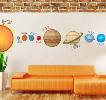 Naljepnica za djecu iz sunčevog sustava - TenStickers