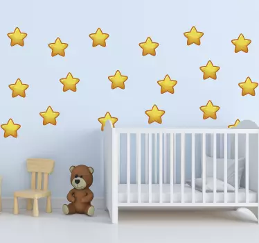 Naljepnica za djecu jarki zvjezdani akcenti - TenStickers