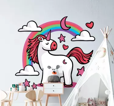 Naljepnica za djecu jednorog duge fantazije - TenStickers