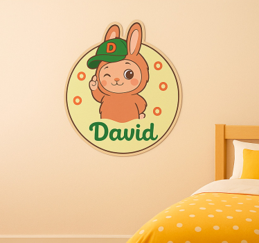 Naljepnica za djecu lutka koja namiguje s imenom - TenStickers