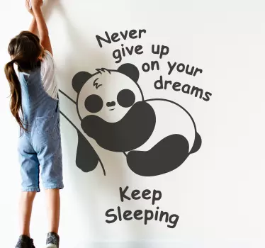 Naljepnica za djecu panda san motivator - TenStickers