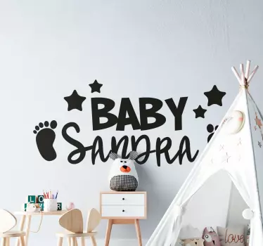 Naljepnica za djecu personalizacija imena za bebe - TenStickers