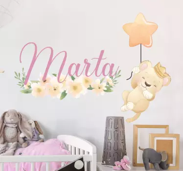Naljepnica za bebu s personaliziranim balonom lava - TenStickers