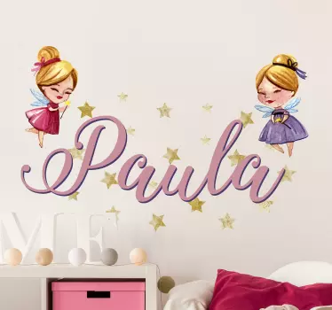 Naljepnica za djecu personalizirani dizajn imena za vile - TenStickers